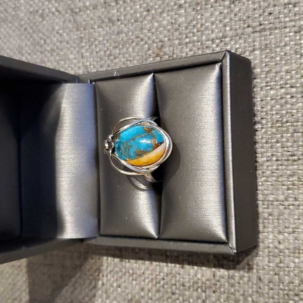 Chalcedony silver ring